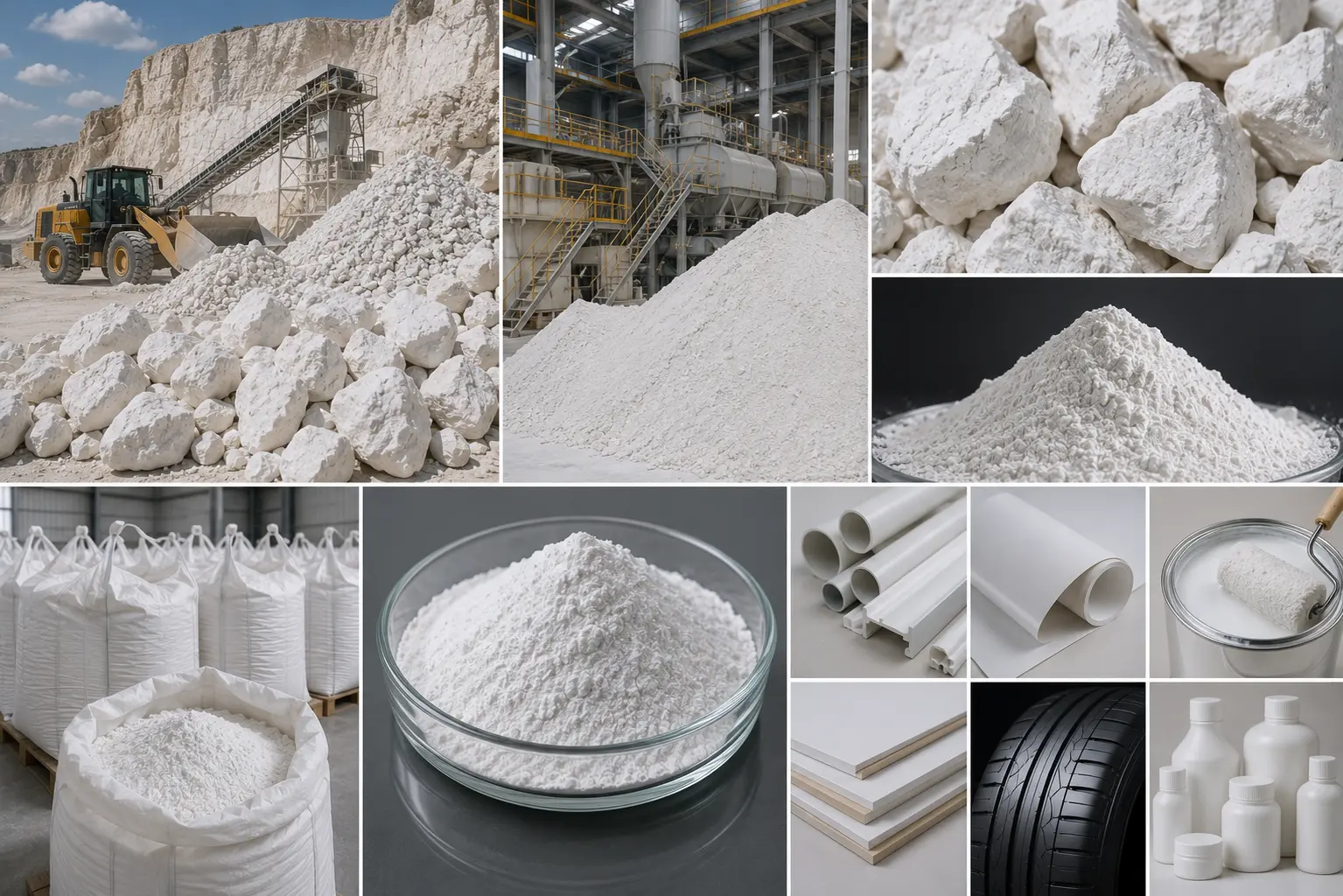 Carbonate de Calcium Non Traité (CaCO₃ non traité)
